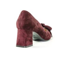 Decoltè bordoux con fiocco Festa - immagine 4