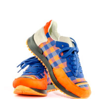 Sneakers quadri arancio e blu L4K3 - immagine 4