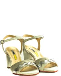 Sandalo grigio/argento Manas