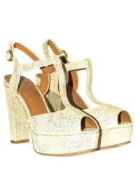 Sandalo beige e oro Whatfor