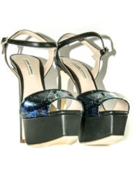 Sandalo nero-blu Marra