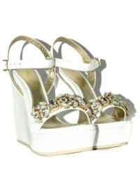 Zeppa gioiello bianca Fiorenza