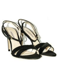 Sandalo raso nero Festa