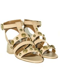 Sandalo beige tacco legno ViaNolfi56