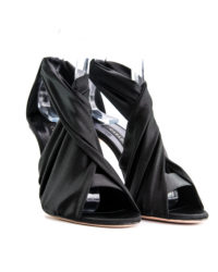 Sandalo raso nero Casadei