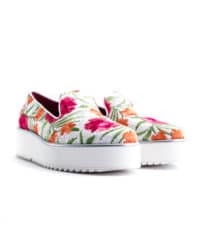 Slip-on bianca con fiori 181