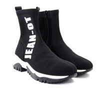 Stivaletto elasticizzato nero bianca Jeannot