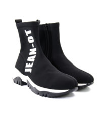 Stivaletto elasticizzato nero bianca Jeannot