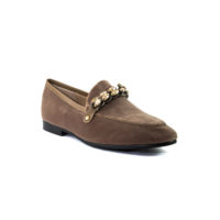 Mocassino velluto beige LolaCruz - immagine 2