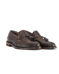 BRECOS MOCASSINO INTRECCIATO MARRONE