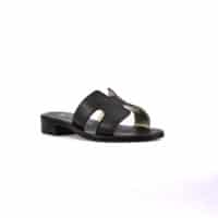 Ciabatta nera pelle Fiorenza - immagine 2