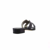 Ciabatta nera pelle Fiorenza - immagine 4