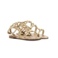 Sandalo oro con borchie oro Fiorenza
