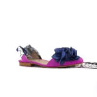 Pantofola fuxia con rose blu Pokemaoke - immagine 2