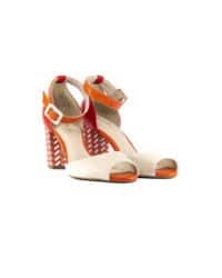 Sandalo corallo e bianco  Rossi