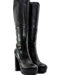 Stivale platform nero pelle Tattoo