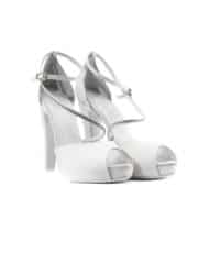 Sandalo raso bianco Sophie Sposa by Francesco