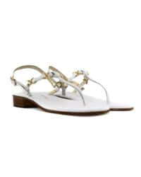 Sandalo farfallina bianca Fiorenza