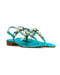 Sandalo gioiello petrolio Fiorenza