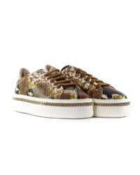 Sneakers pitone marrone Stokton