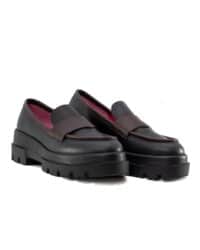 Mocassino blu e nero le babe