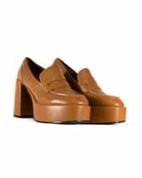 Mocassino platform cuoio Jeannot
