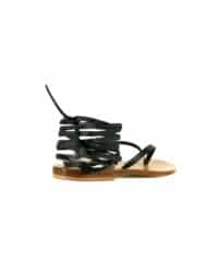 Sandalo schiava nero Positano