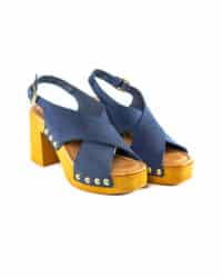 Zoccolo incrocio jeans Rosi